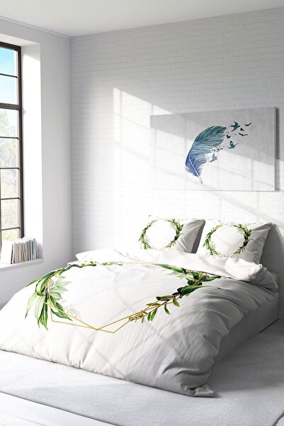 MonoHome Σετ κρεβατιού Βαμβακερό σατέν διπλό 3D Digital Ivy