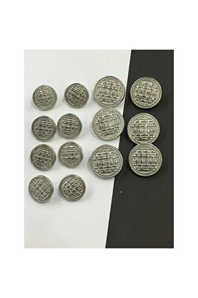 Zedhobi 14 Adet Karışık Boy Hasır Desenli Gümüş Renk Trençkot,Kaban Ve Blazer...