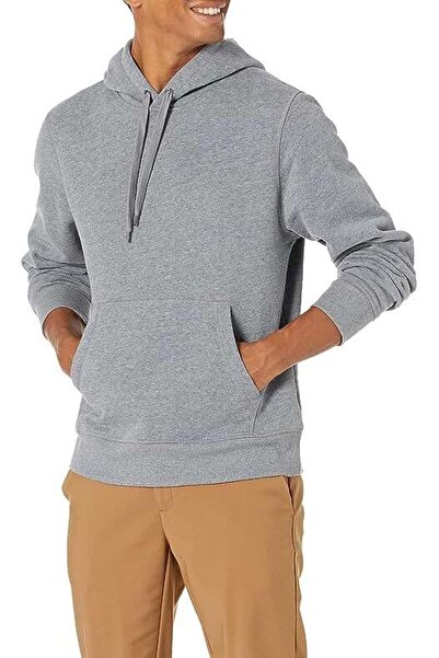 FİTGO Сірий кенгуру з капюшоном Чоловічий світшот