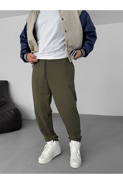 BYBASICMAN Khaki Three Yarn Relax Fit Tracksuit By-063