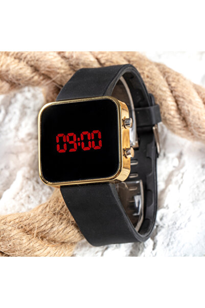 SPECTRUMWATCH LED Mini GOLD BLACK Kadın Genç Kız Unisex KOL SAATİ ST-303504