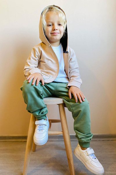Breeze 2-6 Years Old Boys' Tracksuit Set - Camper Animals Printed, Beige