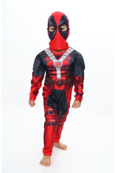 Lizsa Costum de supererou muscular Deadpool pentru copii Marvel - ținută musc...
