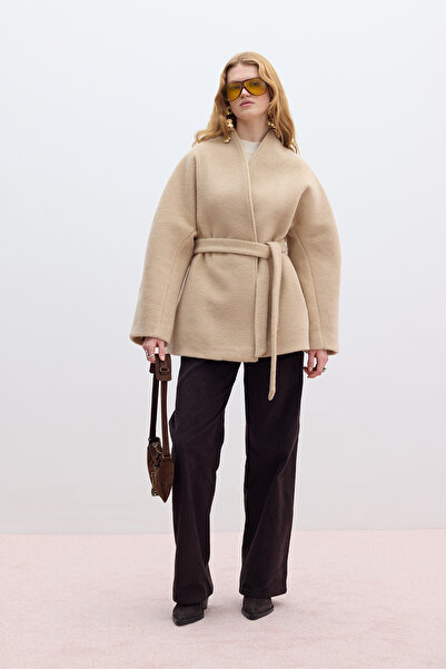 Manuka Káva Barva Mléko Silný Stamped Kimono Coat