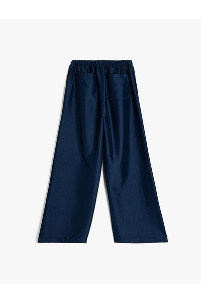 Koton Ribbed Pocket Wide Leg Trousers
