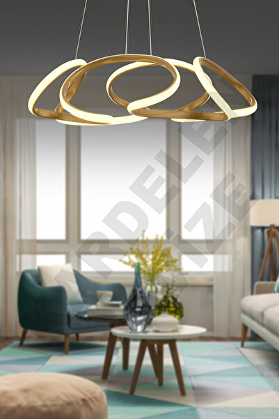 SONSUZ AYDINLATMA&AVİZE Sonsuz 3 Renkli Eskitme Derin4 Modern Ledli Avize