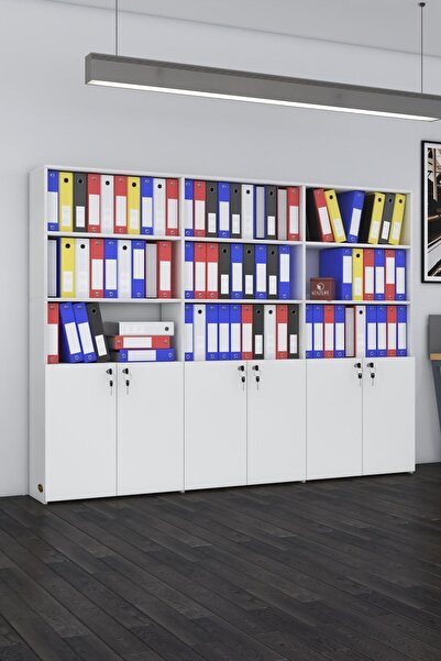 Kenzlife Klasör Dolabı Kilitli Kutalmış Byz 175*240*30 Klasörlük Kitaplık Ofi...