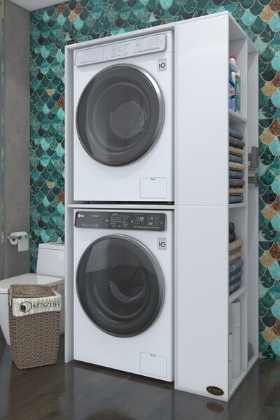 Kenzlife Çamaşır-kurutma Makinesi Dolabı Demyan Byz 180*090*60 Banyo Kapaksız...