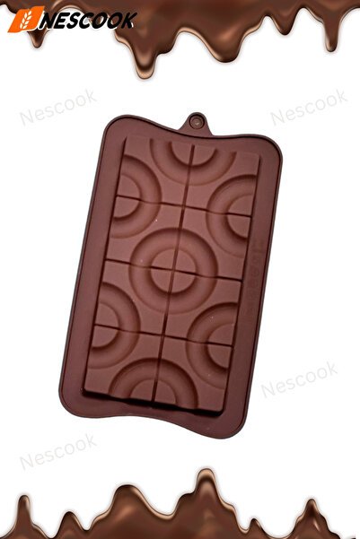 Neskuk قالب سيليكون للشوكولاتة على شكل تابلت، قالب شمع وصابون معطر، قالب حجر، قالب سيليكون، قالب ثلج، قالب دائري