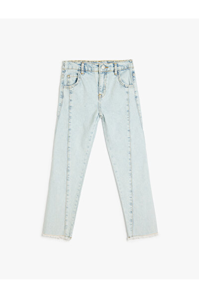 Koton Памучни дънкови панталони с висока талия - Boyfriend Jeans