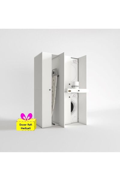 Kenzlife Çamaşır-Kurutma Makinesi Dolabı Şahrur Sol Byz 187*120*60 Çekmeceli ...