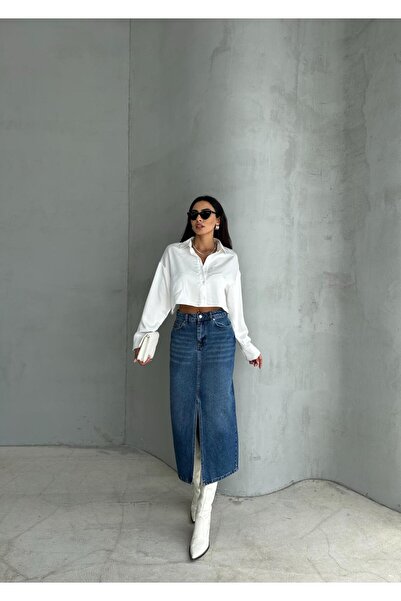 Zeo Basic MAXI MÉRETŰ JEANSZOKNYA