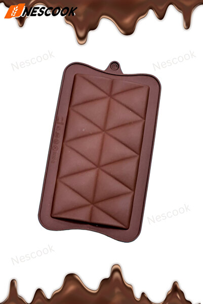 Neskuk قالب سيليكون للشوكولاتة على شكل تابلت، قالب شمع وصابون، قالب حجر معطر، قالب سيليكون، قالب ثلج، قالب مثلث