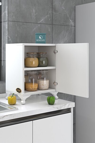 Kenzlife Mutfak Dolabı Mine 048*030*032 Byz Kapaklı Ayaklı Banyo Evrak Ofis K...