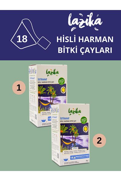 LAZİKA Set of 2 Pacifluorated Sleep Tea and Feeling Harman - Rest