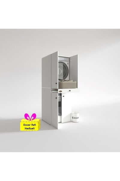 Kenzlife Çamaşır-Kurutma Makinesi Dolabı El Kindi Byz 187*070*60 Çekmeceli Ka...