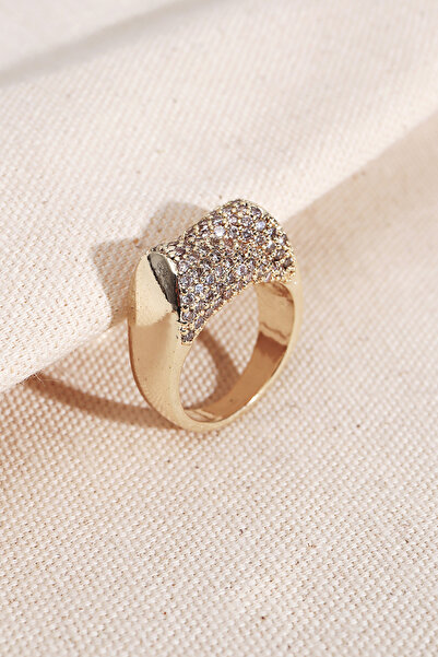 LA PERRY ACCESSORIES خاتم بومبي من حجر الزركون