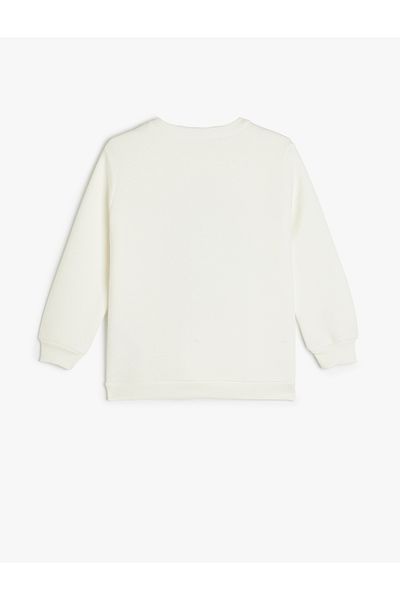 Koton Μακρυμάνικο φούτερ Wolf Printed Crew Neck