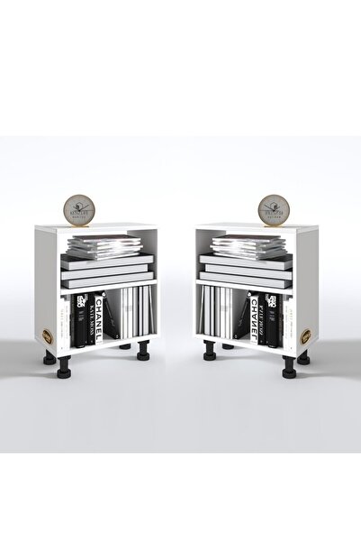 Kenzlife Komodin Tereşkova Byz 2 Li Set 47*39*19 Mutfak Banyo Ofis Dolabı Komidin Siyah Ayaklı (M)