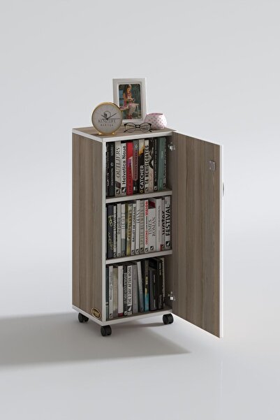 Kenzlife Mutfak Dolabı Zehra 088*030*032 Crd Kilitli Tekerlekli Banyo Evrak Ofis Kitaplık Ayakkabılık Kiler