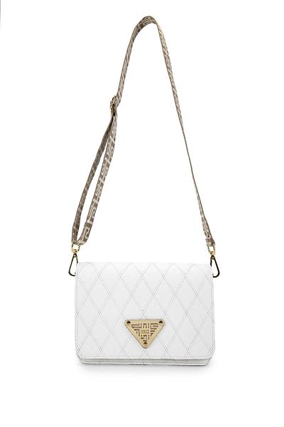 Dolce Women's Vegan White Cap Messenger Bag