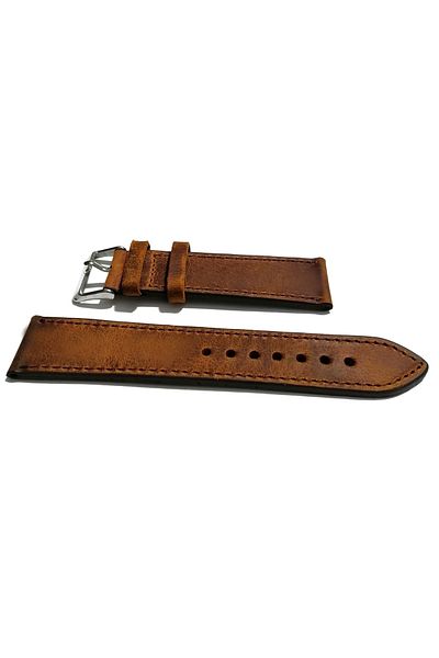 FADO Greyzi Fossil Leather Watch Band - 22 Mm, Compatible (89) Model, Brown Color