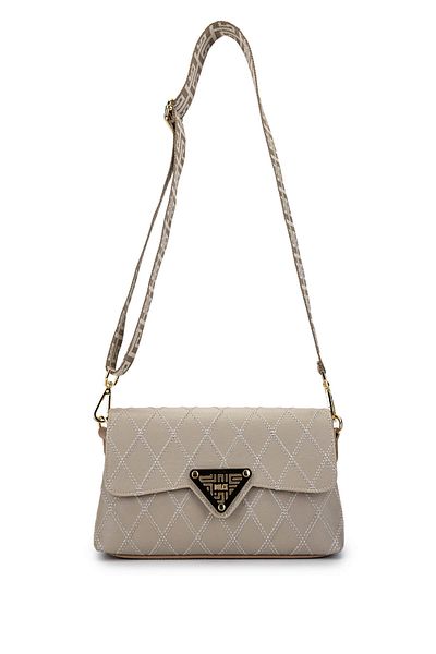 Dolce Women's Vegan Beige Cap Messenger Bag