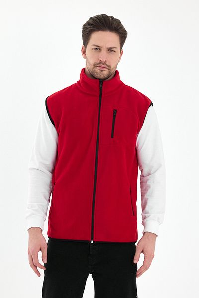 monox Men's Full Zipper Sports Fleece Vest