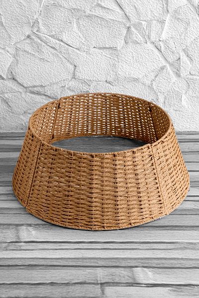 NYLife Decorative Bohemian Rustic Christmas Wicker under Tree Basket
