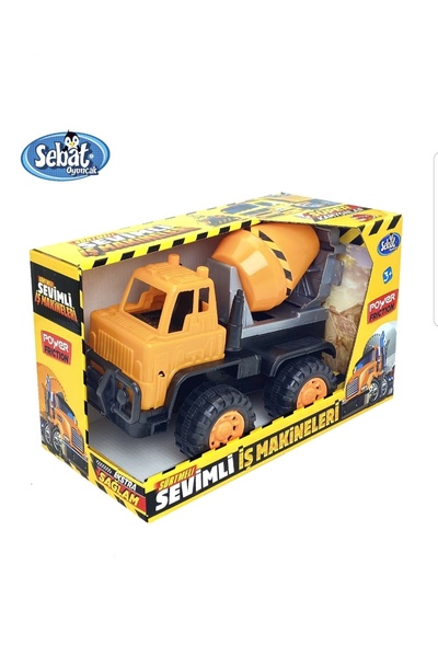 sebat Oyuncak İş Makinesi Sürtmeli Ekscavator Çimento Kamyon Arabası