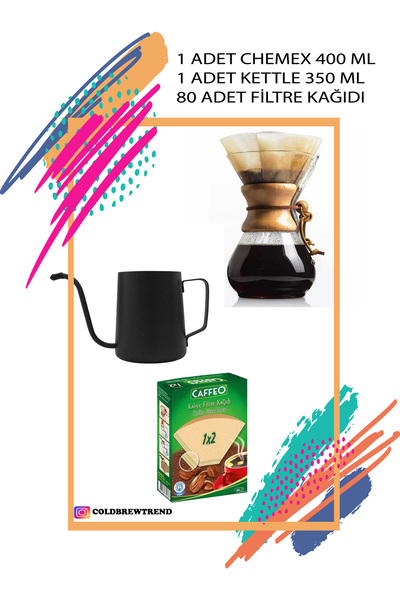 COLDBREWTREND Chemex Tanışma Seti - Hediyelik