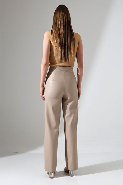 Zula Moda ΓΥΝΑΙΚΕΙΟ ΠΑΝΤΕΛΟΝΙ PALAZZO από συνθετικό δέρμα