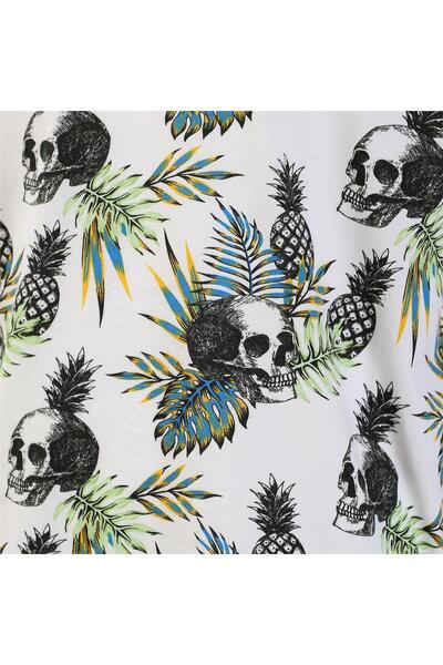 Dio Rise Ανδρικό μπλουζάκι Polo Neck με κοντό μανίκι - PLD-465 - Πράσινο - Λευκό