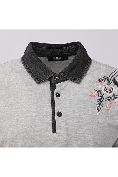 Dio Rise Чоловіча футболка з коротким рукавом і поло-коміром - PL-493 - Меланж