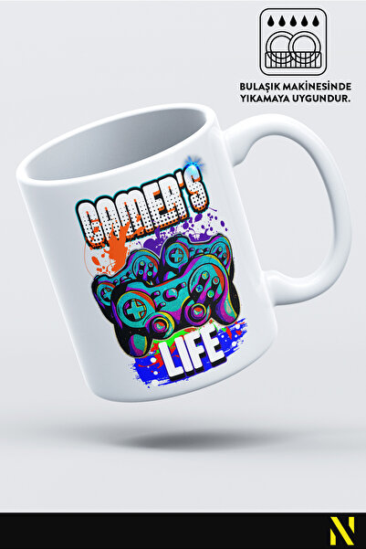 nilizma Gamer Player Themed Gamer's Life Mug Cup Mug 330 ml