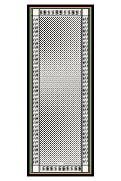 LA BOUTIQUE F117 موديل Kefiye Shawl - 70x190 عشبي/أعشاب