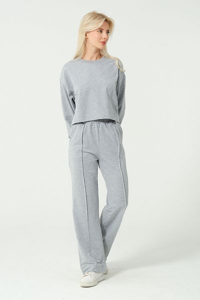 Maon Double Suit Crop Sweat Tracksuit Set