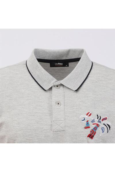 Dio Rise Ανδρικό κοντομάνικο μπλουζάκι πόλο με λαιμόκοψη - PL-461 - Melange