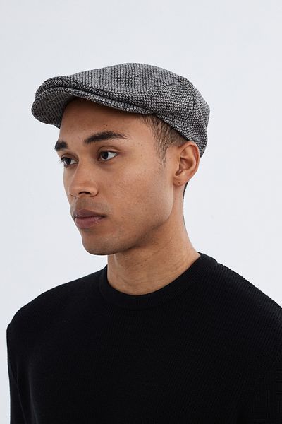 Nordbron Men's Black Seasonal Cap Patterned Comfortable Soft Textured Basic Model Oklom Stylish Design