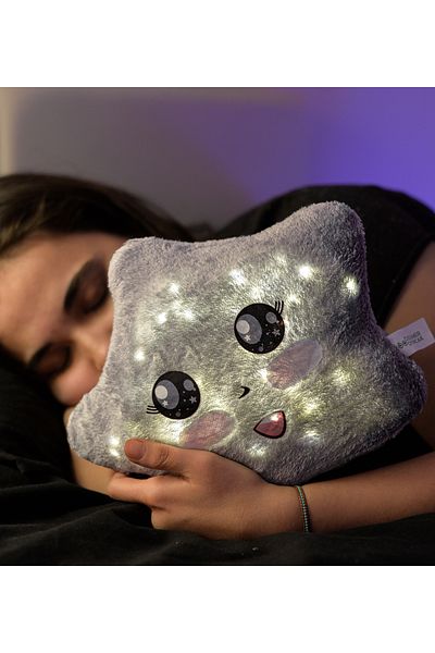 Özgüner Oyuncak Soft Plush Star Pillow with Led Light - Have Your Night Light!