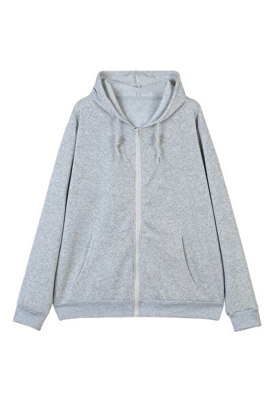 MODAVİBE Oversize Jacket with Hooded Zipper - Suitable for Casual and Sports