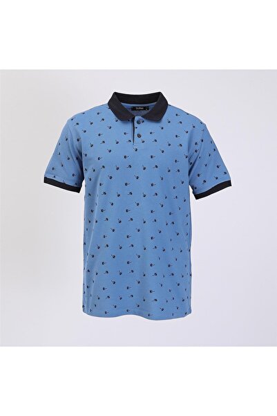 Dio Rise Ανδρικό κοντομάνικο μπλουζάκι πόλο λαιμόκοψη - PLE-377 - Marine