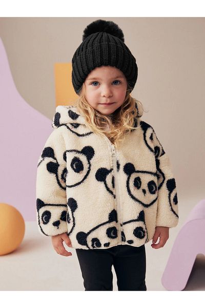 Next Baby Pink Unicorn Embroidered - Rib Pom Beret Bronze Coffee Various Pattern Beret Hat