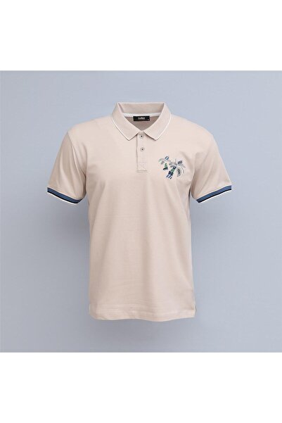 Dio Rise Ανδρικό κοντομάνικο μπλουζάκι Polo Neck - PL-461 - Stone