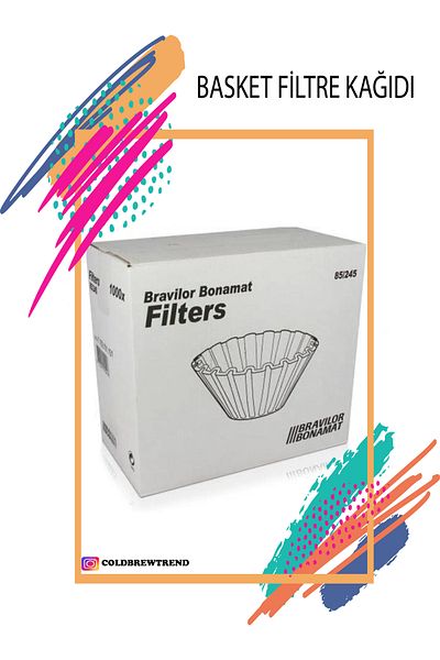 COLD BREW TREND by ugur cadirci Bravilor Bonamat Basket Filter Coffee Paper 1000 Pieces 85/245 Filter Paper 85/245