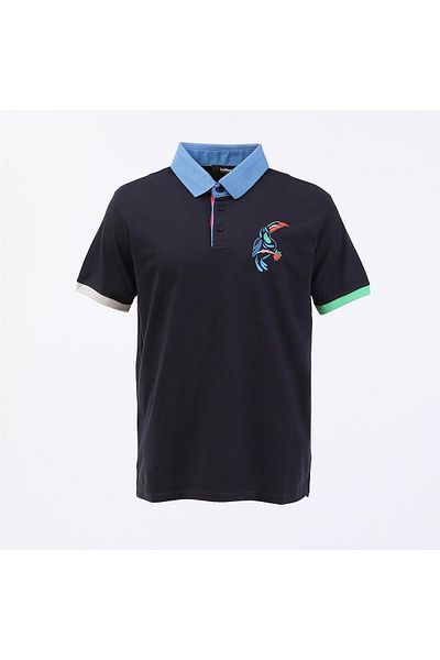 Dio Rise Ανδρικό μπλουζάκι Polo Neck με κοντό μανίκι - PL-481 - Navy Blue