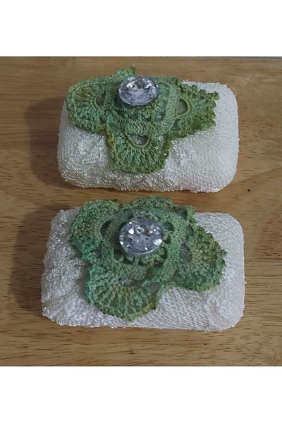 esdekor Small Handmade Ornamental Scented Bathroom Lace Soap Maximum Pleasure Aesthetic Happiness 1 Piece