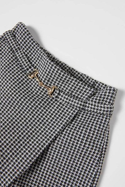 Zeyder Kids Fusta scurtă cu model Houndstooth pentru fete