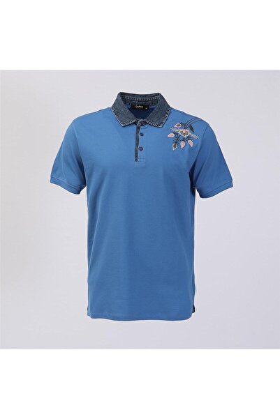 Dio Rise Ανδρικό κοντομάνικο μπλουζάκι πόλο με λαιμόκοψη - PL-493 - Marine