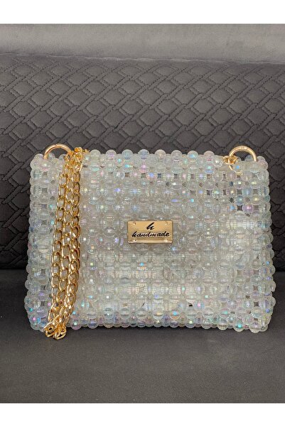 begüm jewelery KRİSTAL PARLAK KESME TAŞLI TASARIM ÇANTA
